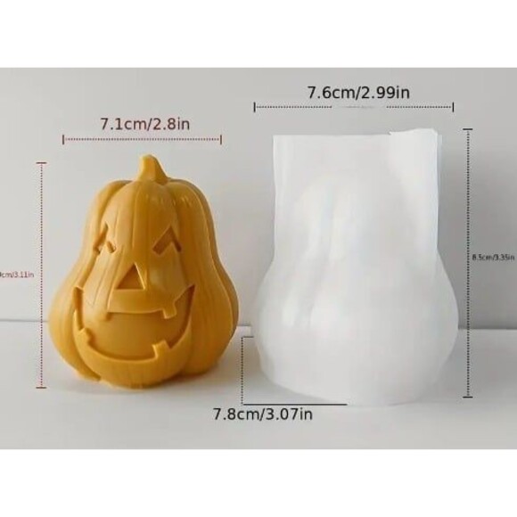 Pumpkin Candle Silicone Mold - NIP - Picture 3 of 3